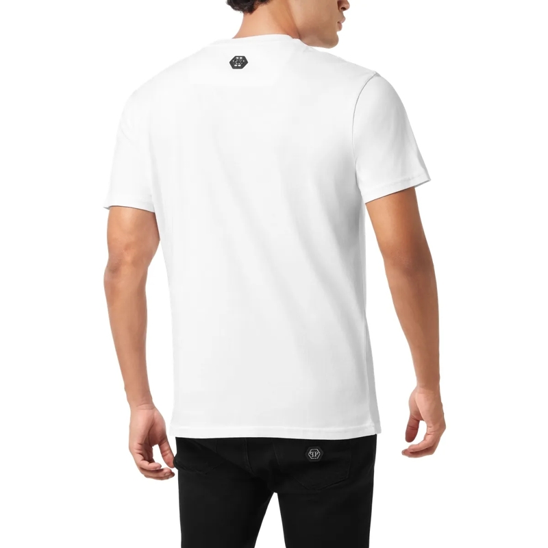Philipp Plein T-Shirt T-Shirt Rundhalsausschnitt Ss Signature Verziert weiss(Image 2)