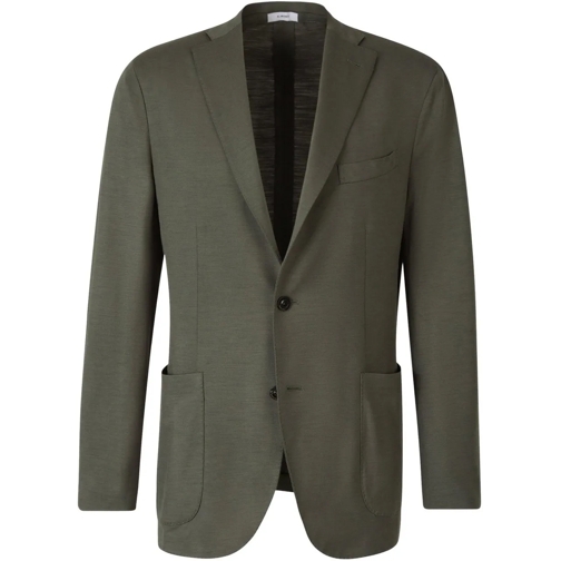 Boglioli Vestes en duvet Wool Knitted Blazer grün