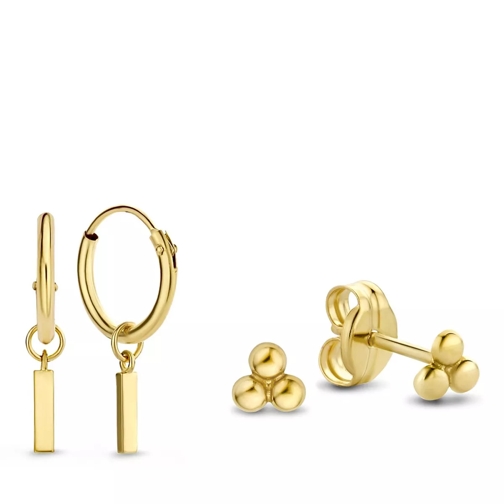 Isabel Bernard Cadeau D'Isabel 14 Karat Set Of 2 Pairs Of Earring Gold Créole
