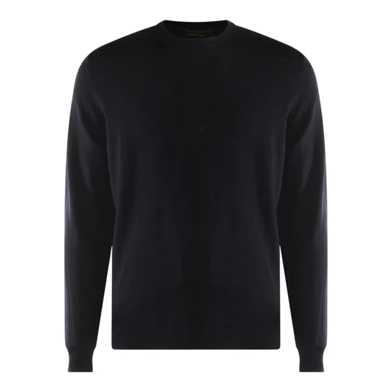 Zanone Trui Classic Crew Neck Sweater With Ribbed Details Black