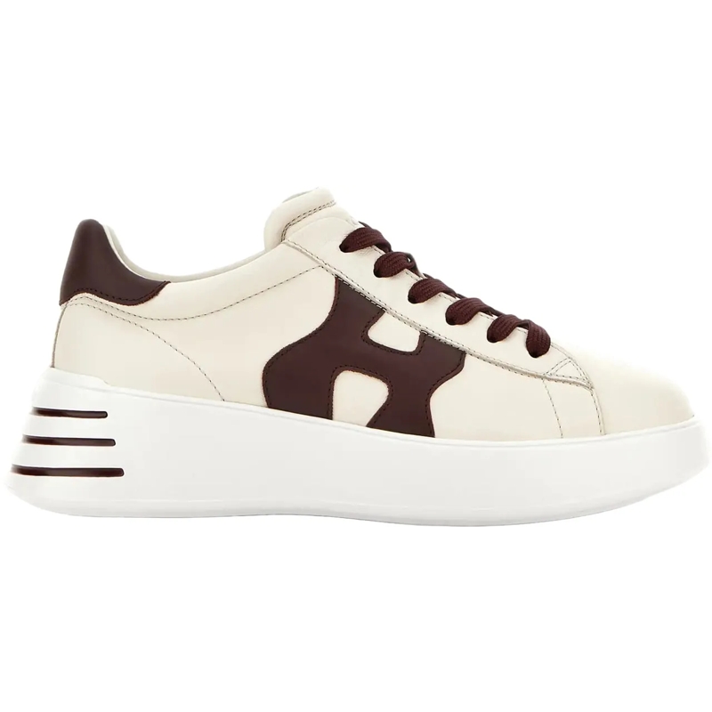 Hogan Low-Top-Sneaker Flat Shoes Ivory weiß