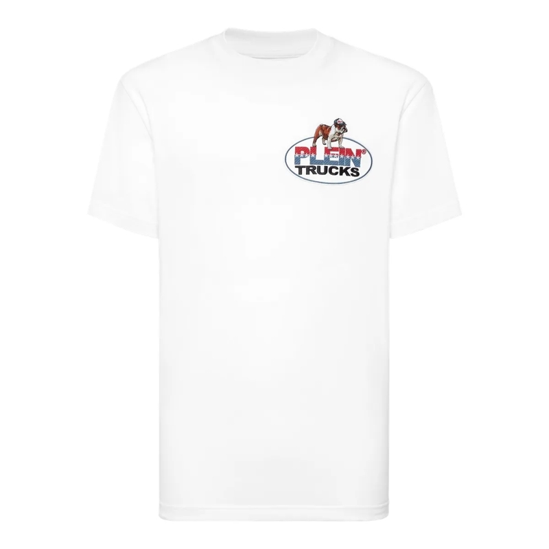 Philipp Plein T-Shirt T-Shirt Rundhalsausschnitt Ss Bulldog weiss