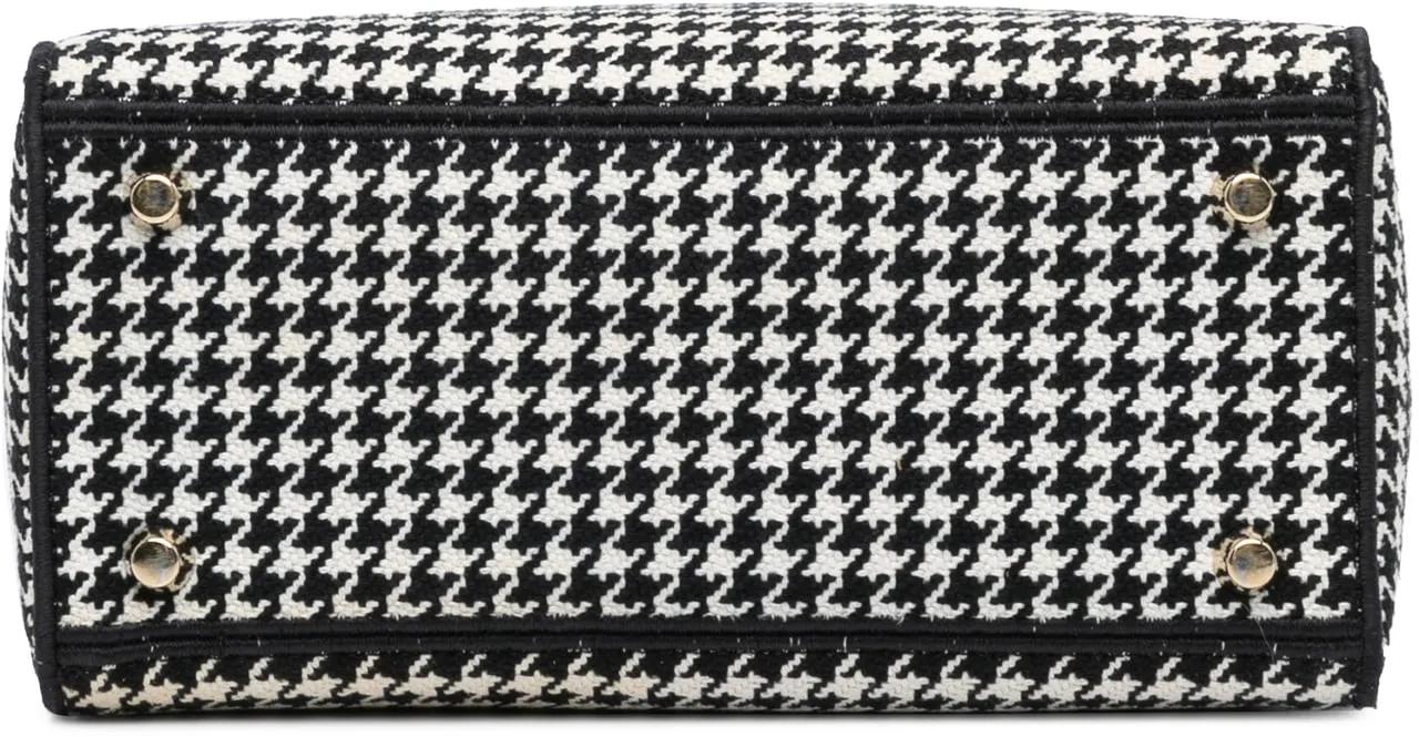 Thumbnail - Christian Dior Hobo Bags - 2021 Medium Canvas Houndstooth Embroidered Lady D - Gr. unisize - in Schwarz - für Damen