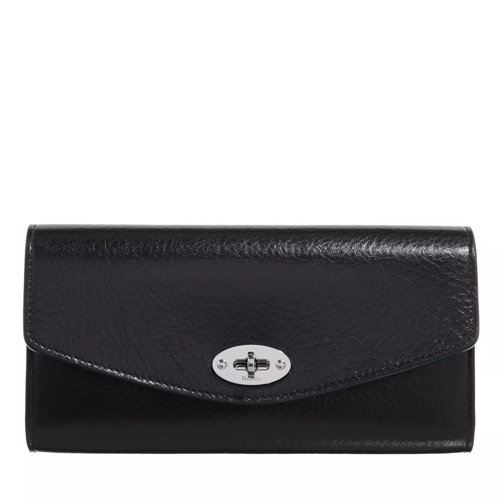 Mulberry Darley Wallet Shine Leather Black Portemonnaie mit Überschlag