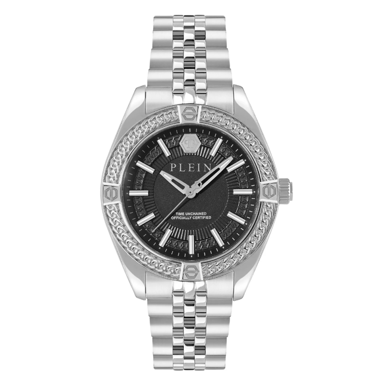 Philipp Plein Quarzuhr Quarz-Analoguhr Plein Icon Chain silber