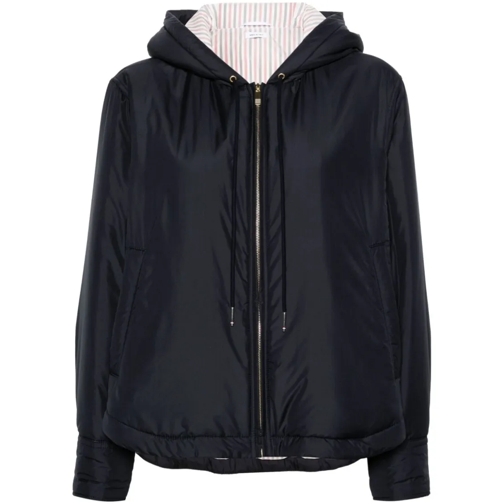 Thom Browne Übergangsjacke Blue Waterproof Jacket Black