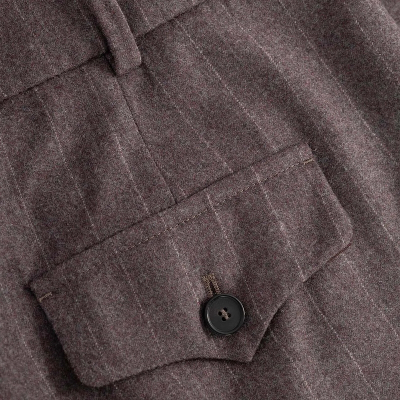 windsor.  Bundfaltenhose aus Wolle braun(Image 4)
