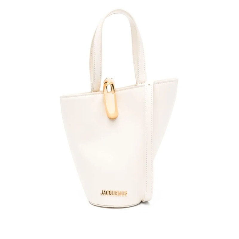 Jacquemus Crossbodytas Structured Handbag With Magnetic Fastening White