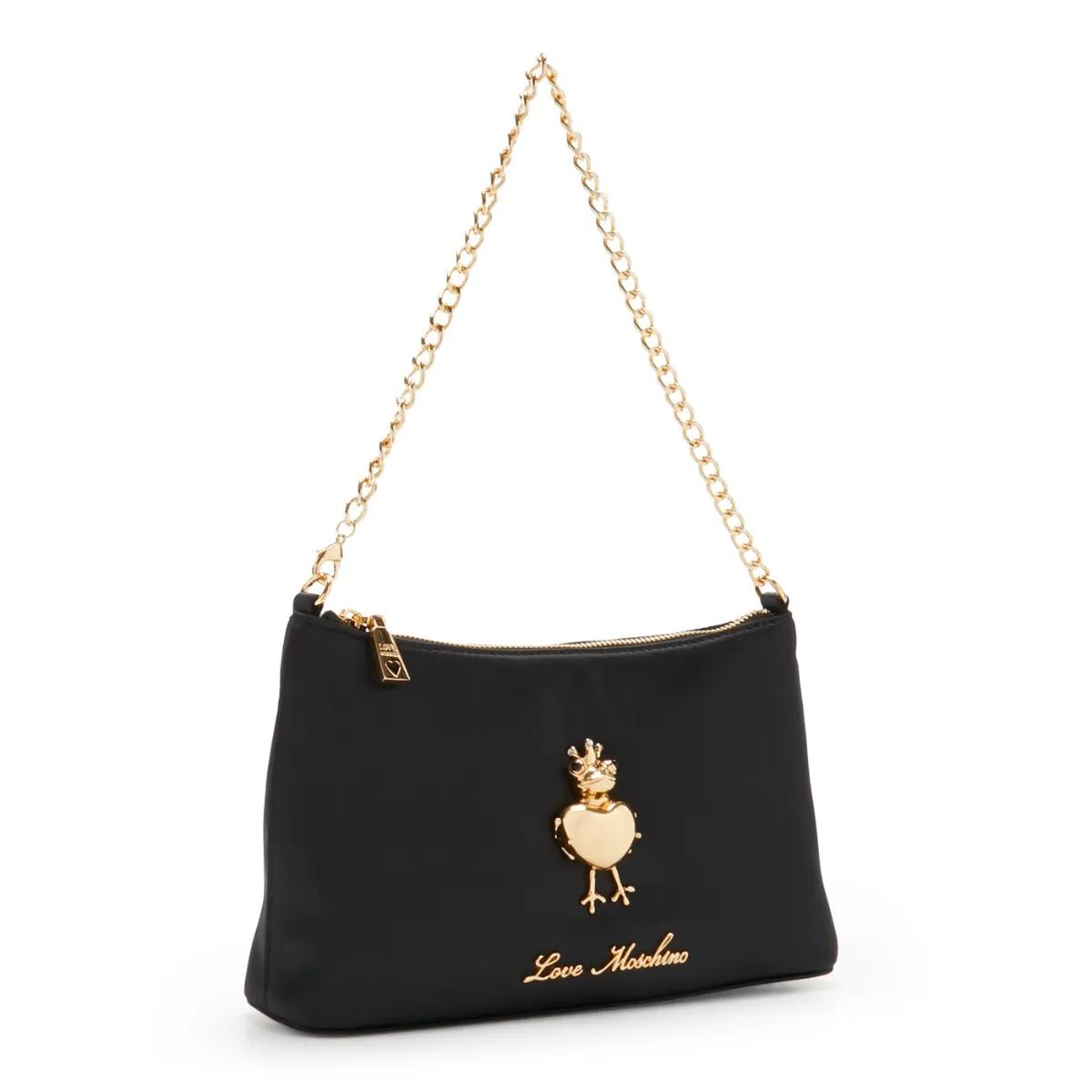 Love Moschino Zwarte Polyurethaan Schoudertas Jc4030Pp1L Black Dames