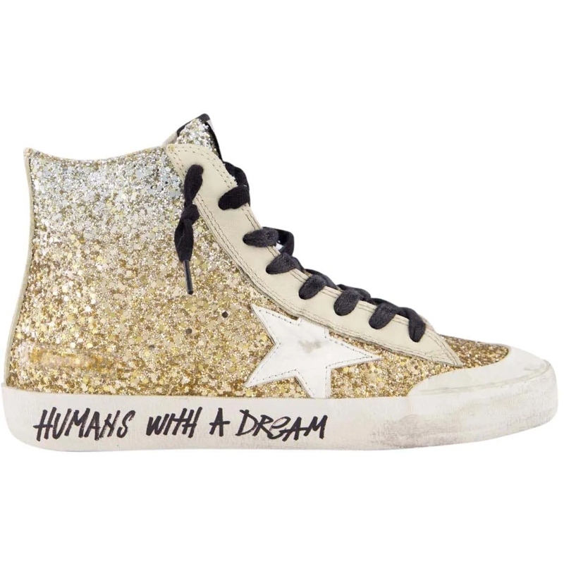 Golden Goose Low-Top-Sneaker Dames Slide Wave Sneaker Metallic silber