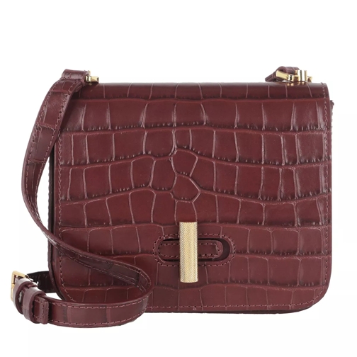 Coccinelle Handbag Shiny Soft Croco Leather Marsala Crossbody Bag