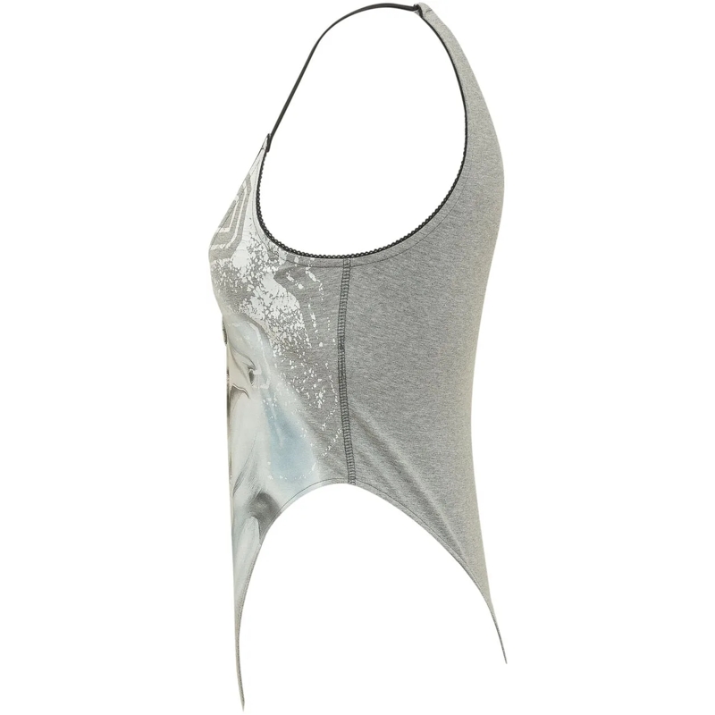 Diesel Combinaison Top T-Ameris-S1 con Stampa Grafica e Bottoni grau(Image 3)