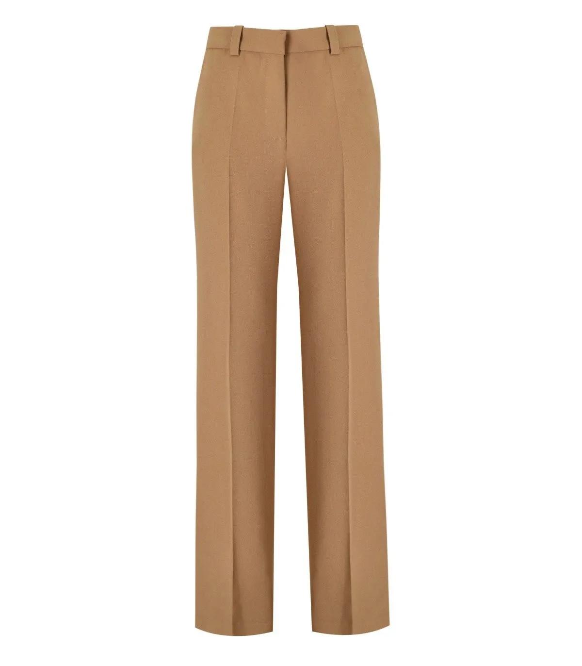 Elisabetta Franchi - ELISABETTA FRANCHI CAMEL PALAZZO HOSE - Größe 42 - beige