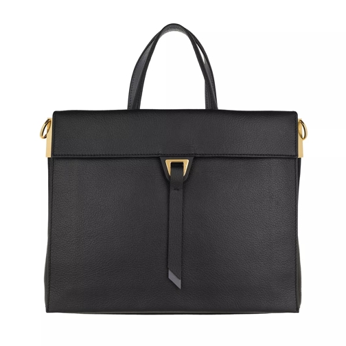 Coccinelle Handbag Double Grainy Leather Noir/Ash Grey Sac d'affaires