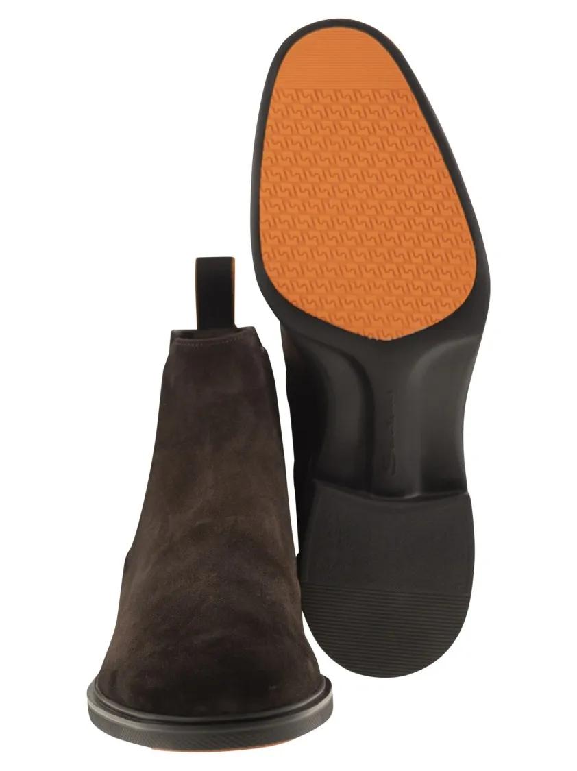 Thumbnail - Santoni Stiefel - Easy Suede Ankle Boot - Gr. 9 - in Braun - für Damen