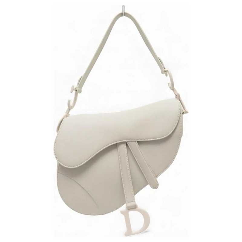 Christian Dior Satchel NEUE CHRISTIAN DIOR SADDLE HANDTASCHE AUS WEISSEM  weiß