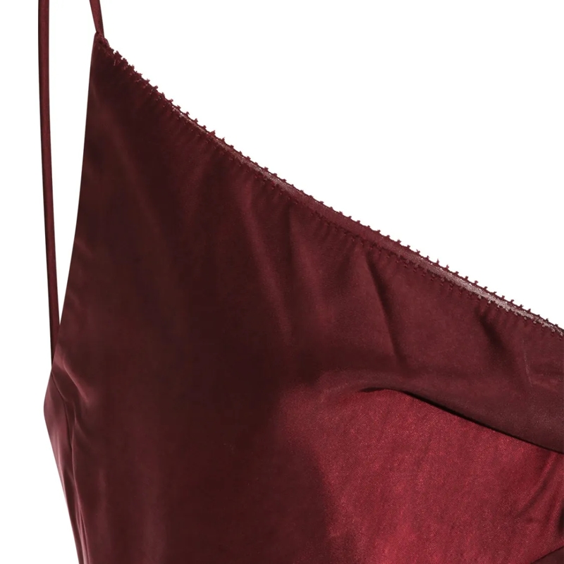 Self Portrait  Burgundy Sleeveless Maxi Dress Black(Image 3)
