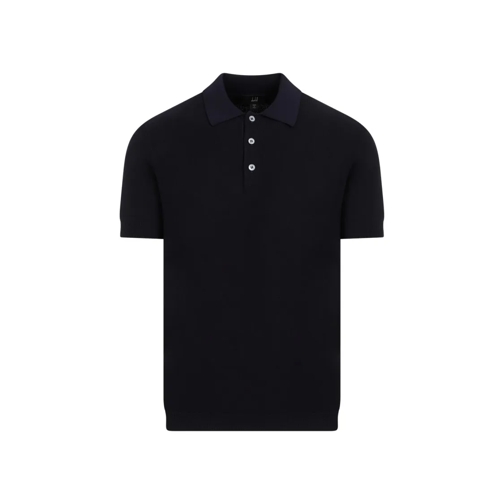 Dunhill Polo shirt Textured Ink Cotton Polo Blue