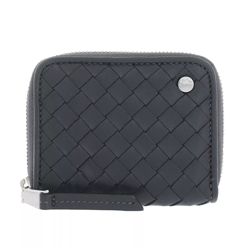 Abro Wallet Leather Woven Piuma Portemonnaie mit Zip-Around-Reißverschluss