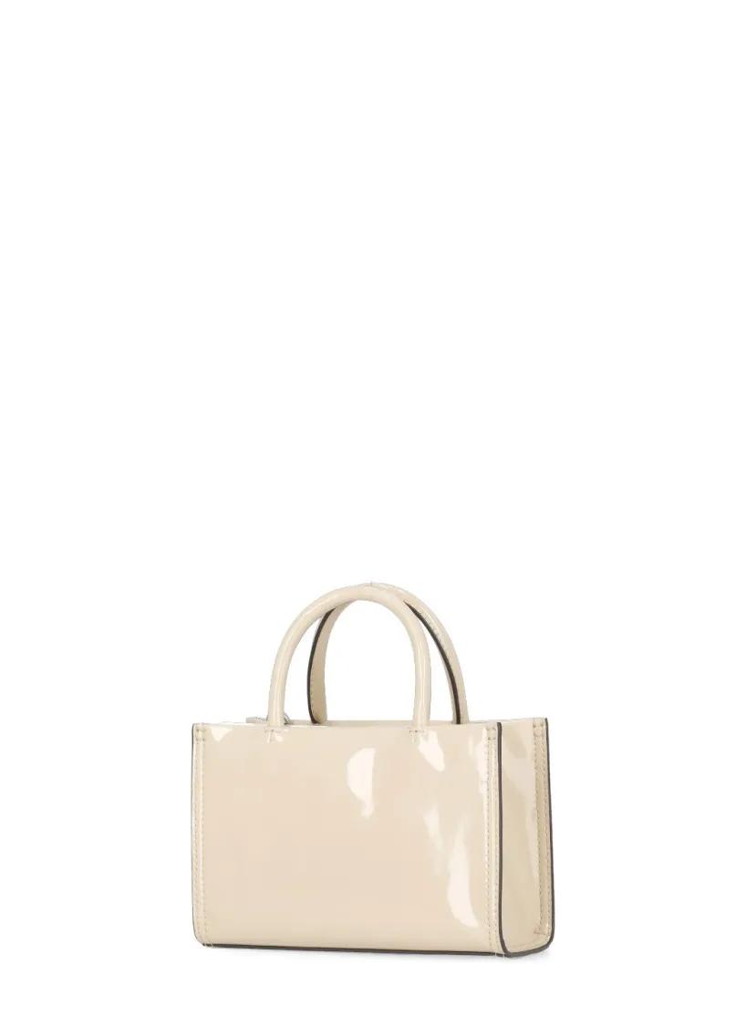 TORY BURCH Shoppers & Totes Natural Ella Bio Patent Mini Tote in beige