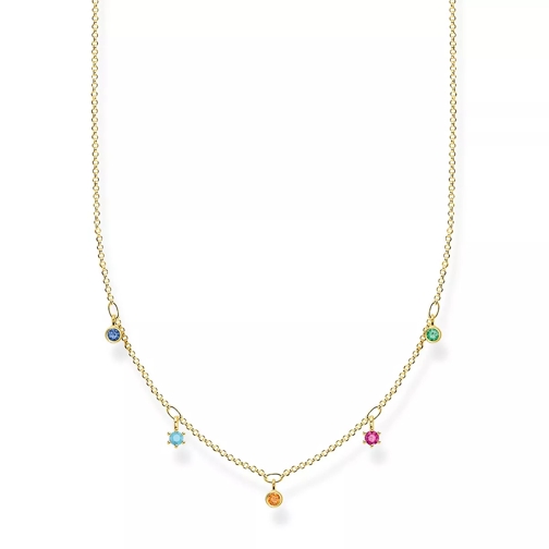 Thomas Sabo Necklace Colored Stones Bicolor Mellanlångt halsband