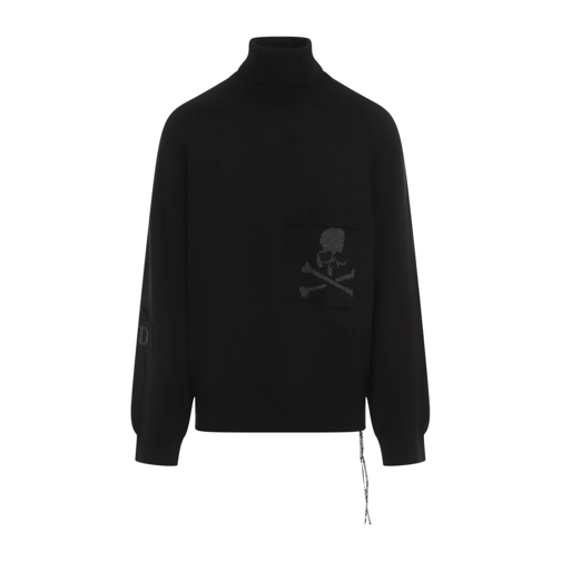 Mastermind World Pullover Mastermind Patchwork Turtleneck Sweater Black