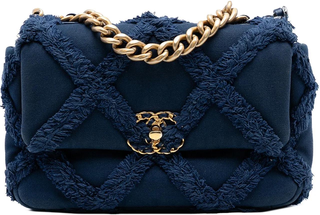 Chanel Hobo Bags - Medium Canvas and Cotton 19 Flap - Gr. unisize - in Blau - für Damen