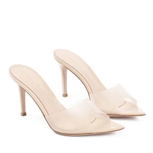 Gianvito Rossi Elle 85 Mules Neutrals Sandaler