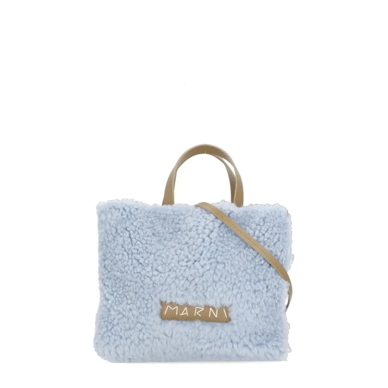 Marni Fourre-tout Logoed Bag Blue