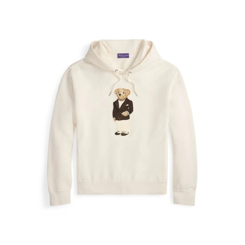 Polo Ralph Lauren  Cotton-Cashmere Blend Hoodie With Iconic Bear Embr Neutrals