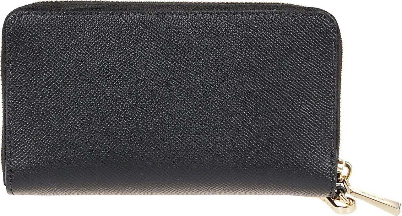 Michael Kors Large Flat Jet Set Wallet Black schwarz Porte monnaie