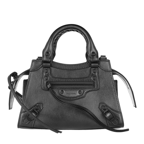 Balenciaga Neo Classic Mini Top Handle Bag Leather Gun Metal Rymlig shoppingväska