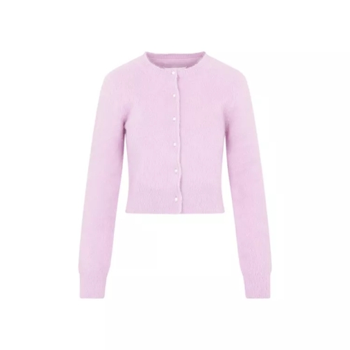 Maison Margiela Acid Lavander Angora Cardigan Pink 