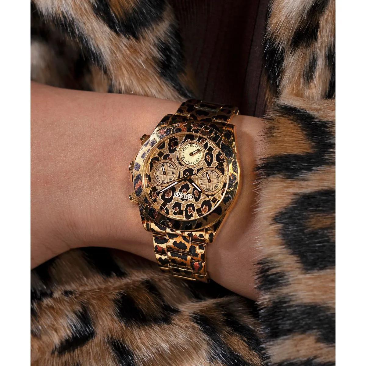 Thumbnail - Guess Uhren - Quarz-Analoguhr Leopardess - Gr. unisize - in Braun - für Damen