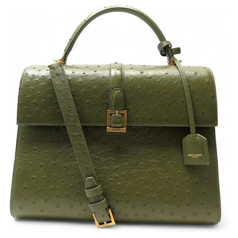 Saint Laurent Crossbody Bag NEUE SAINT LAURENT HANDTASCHE MIT OBEREM GRIFF 674 grün