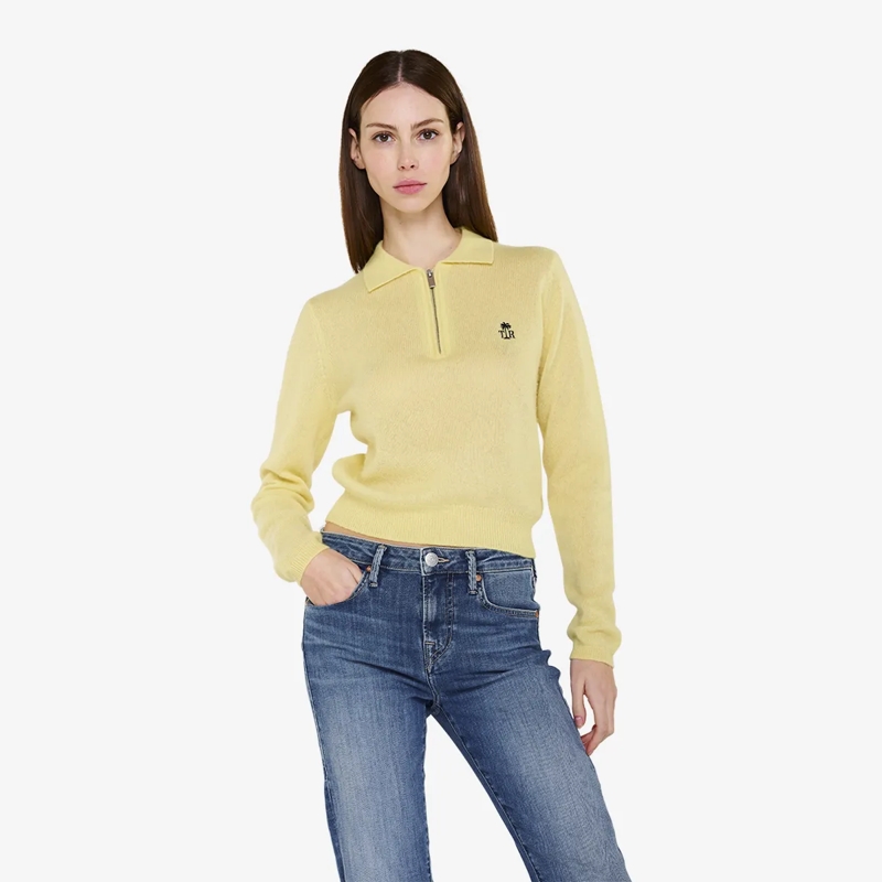 True Religion  Strick-Poloshirt AMARA gelb(Image 6)