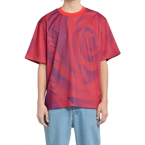 Burberry Rose Print T-Shirt Red 
