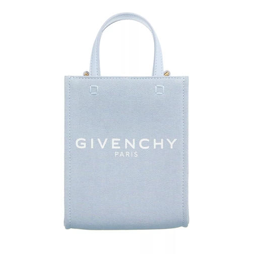 Givenchy Mini G Tote Vertical Shopping Bag In Canvas Cloud Blue Mini Bag