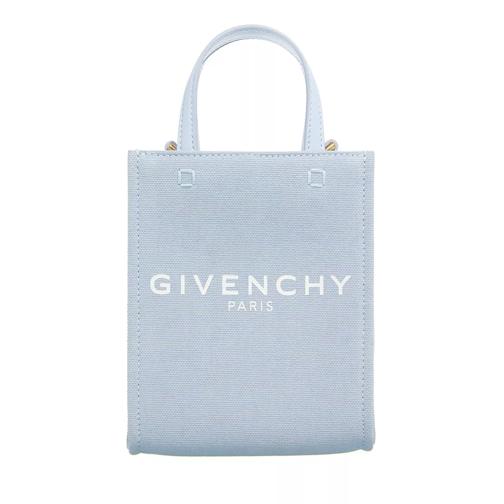 Givenchy Mini G Tote Vertical Shopping Bag In Canvas Cloud Blue Liten väska