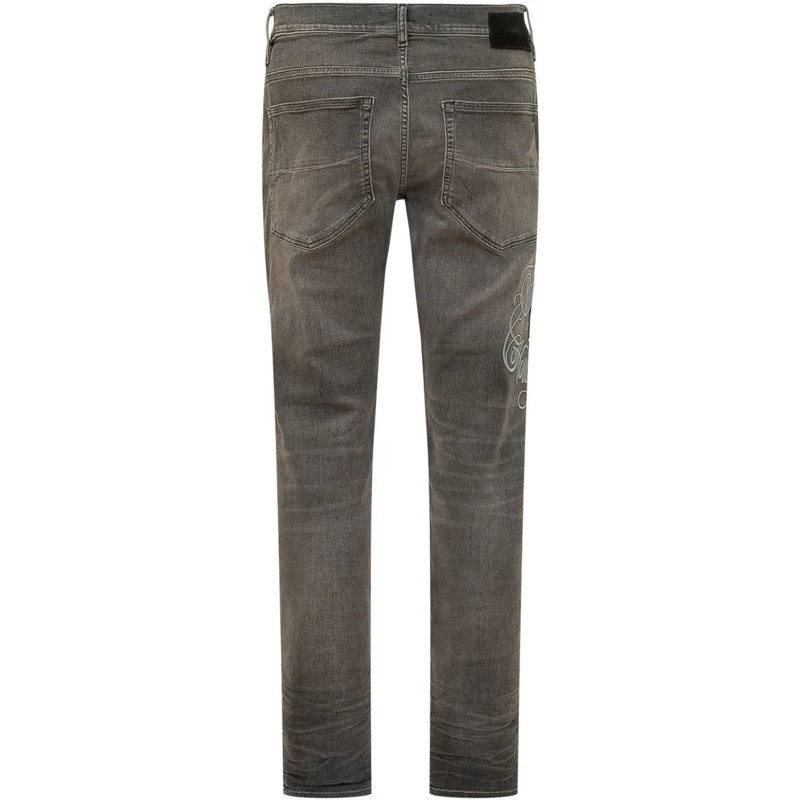 Amiri Jeans fuselés Jeans Hollywood MX1 con Strappi e Cinque Tasche dunkelgrau(Image 2)
