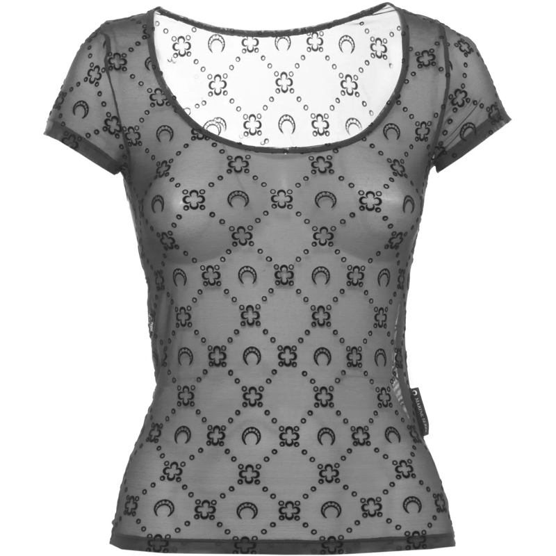 Marine Serre T-shirt T-Shirts And Polos Black schwarz