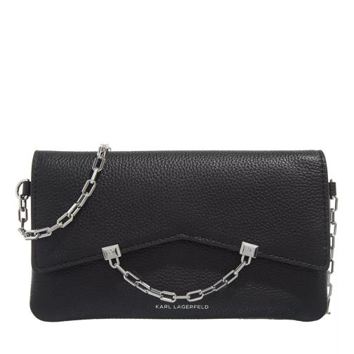 Karl Lagerfeld K/Seven 2.0 Mini Cb Leather Black Envelope Bag