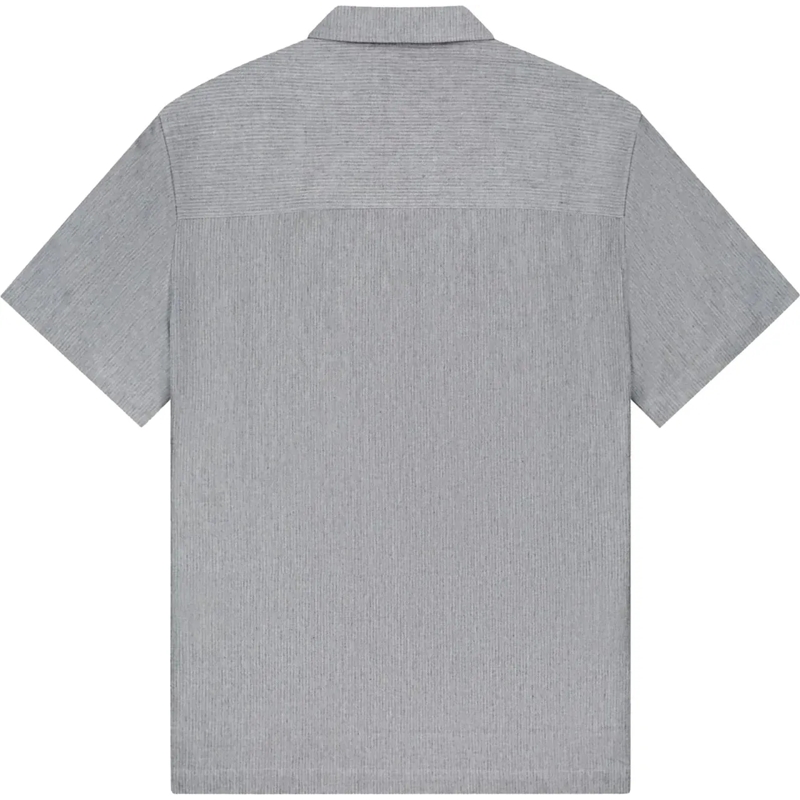 ØLÅF Legeres Oberteil Olaf Seersucker Camp Shirts Korte Mouw Overhemden  grau(Image 2)