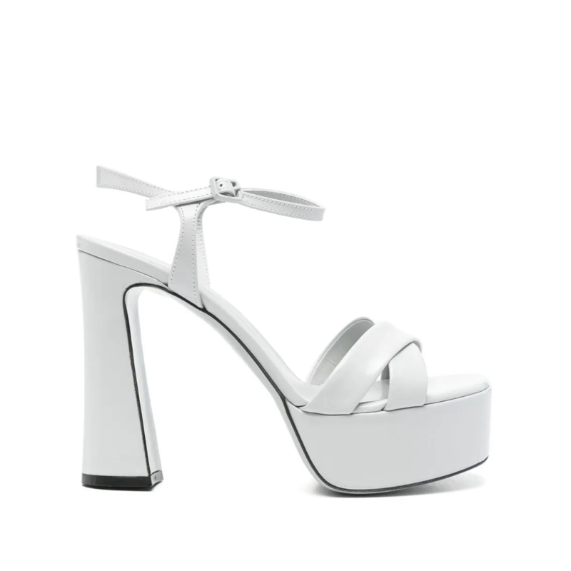 Roberto Festa Sandales Platform Block Heel Sandals Grey