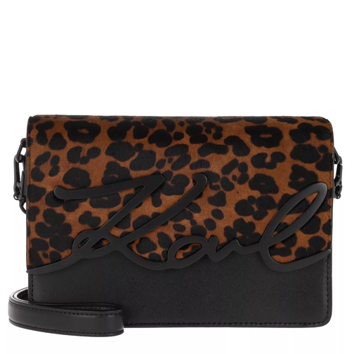 Karl Lagerfeld Signature Leopard Shoulder Bag Leopard Borsetta a tracolla