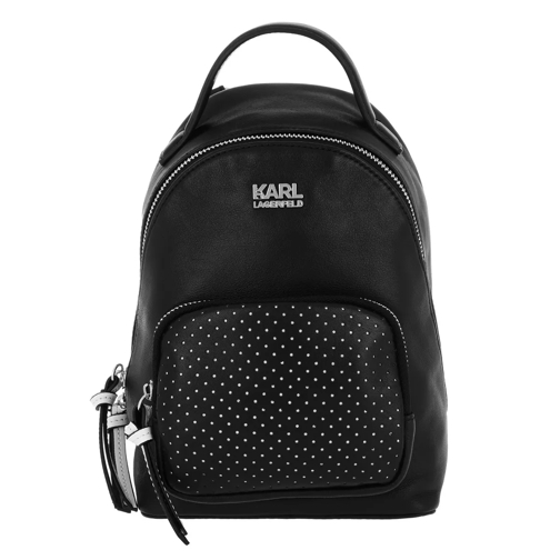 Karl Lagerfeld Super Mini Backpack Leather Black Rucksack