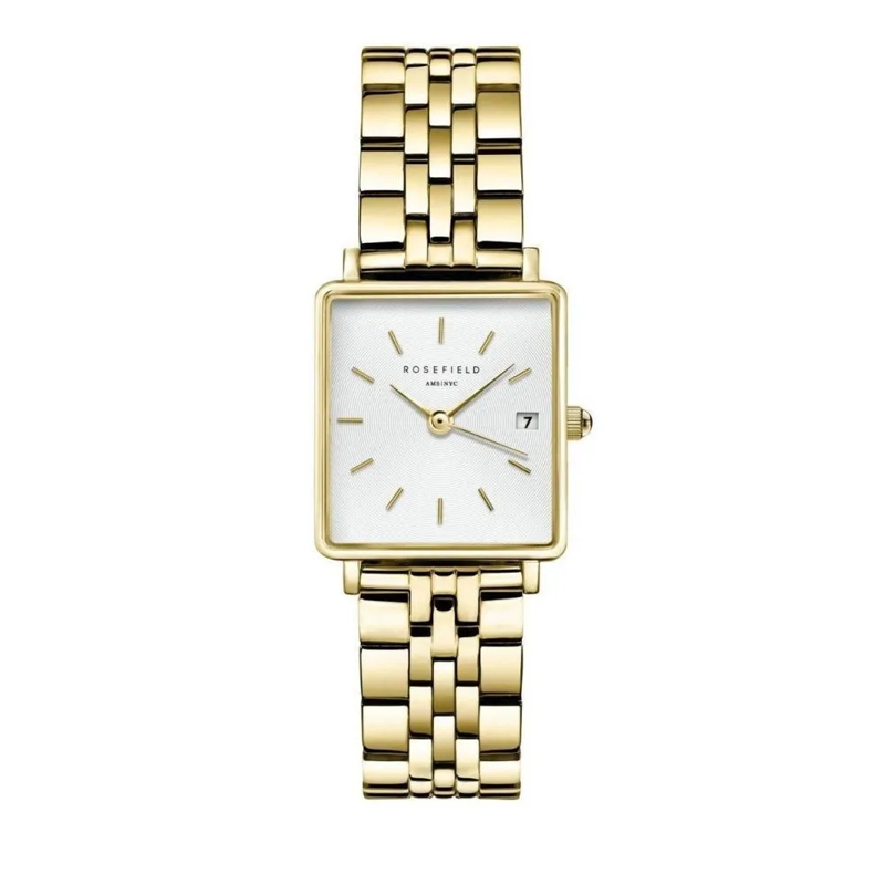 Rosefield Quarzuhr Damenuhr Boxy XS gold