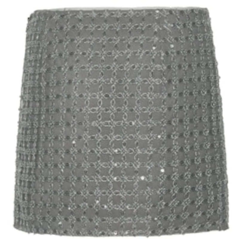 Rotate Midirock Skirts Silver silber