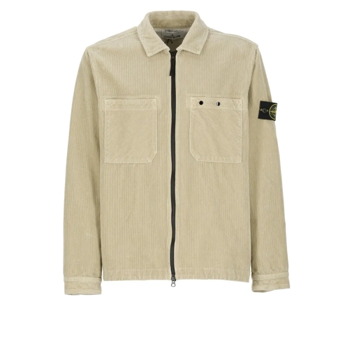 Stone Island Shirt With Logo Neutrals Camicie