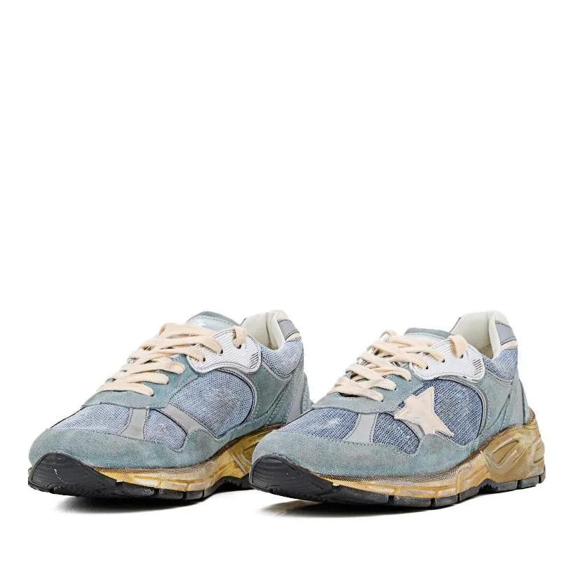 Golden Goose Low-Top Sneaker - Running Dad Suede Leather Sneakers - Gr. 36 (EU) - in Blau - für Damen